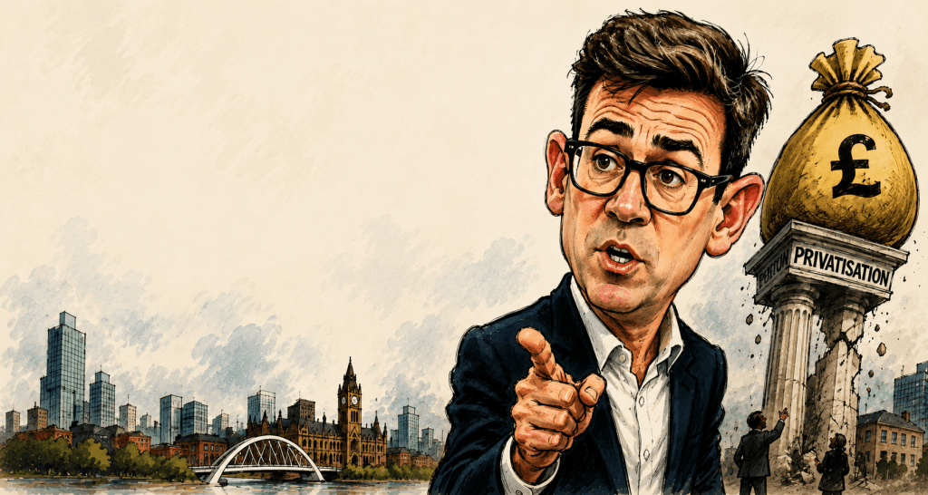 Burnham’s ‘new economic model’ must challenge the ultimate privatisation – money  